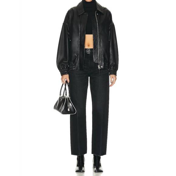 NEW MOUSSY murrieta wide straight jean in black - Picture 4 of 4